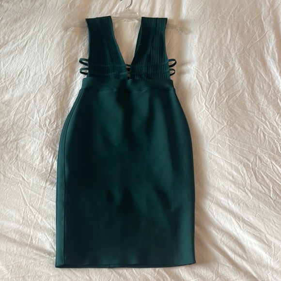 Women 'Sexy Deep V Plunge Sleeveless Cut Out Bodycon Bandage Dress - Picture 9 of 9